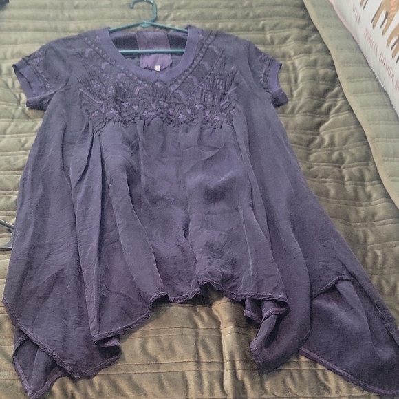 Johnny Was Deep Purple Tunic Top - Picture 9 of 13